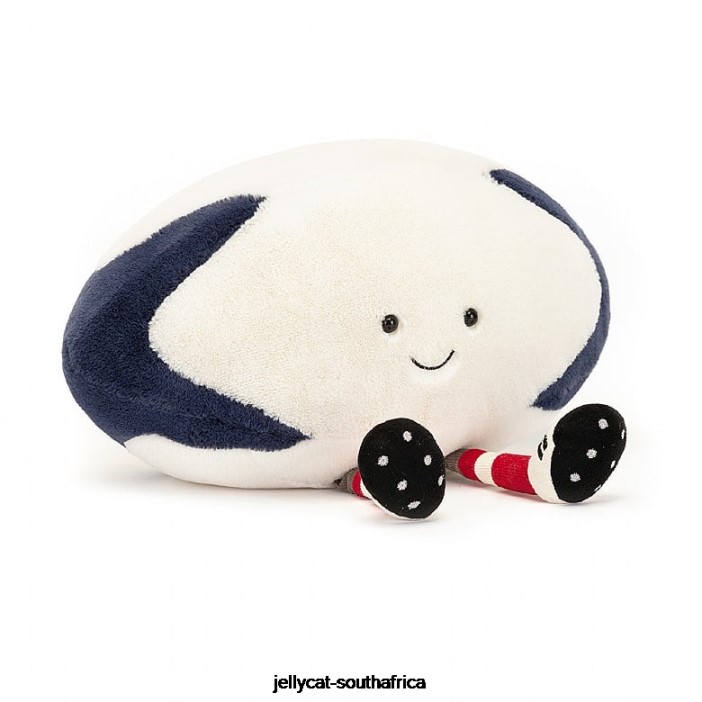148 Toy Amuseable Sports Rugby Ball Blue and Cream Jellycat