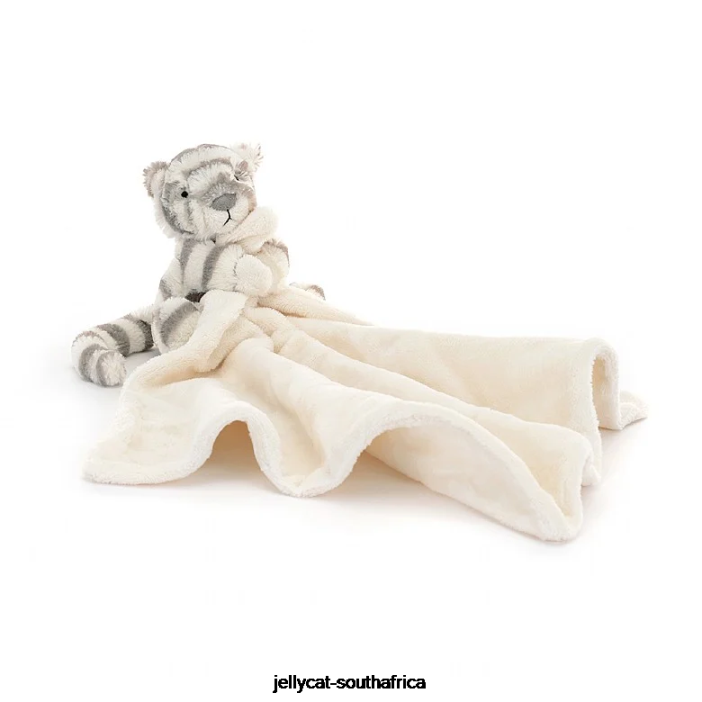 264 Toy Bashful Snow Tiger Soother Grey and White Jellycat