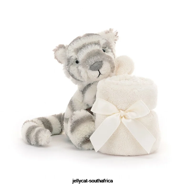 264 Toy Bashful Snow Tiger Soother Grey and White Jellycat