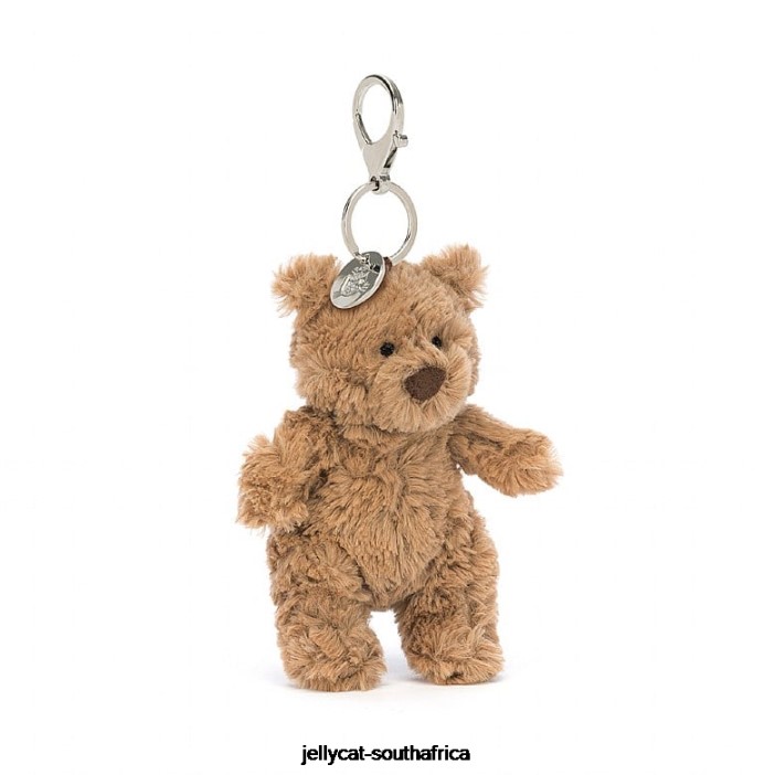 15 Accessory Bartholomew Bear Bag Charm Brown Jellycat