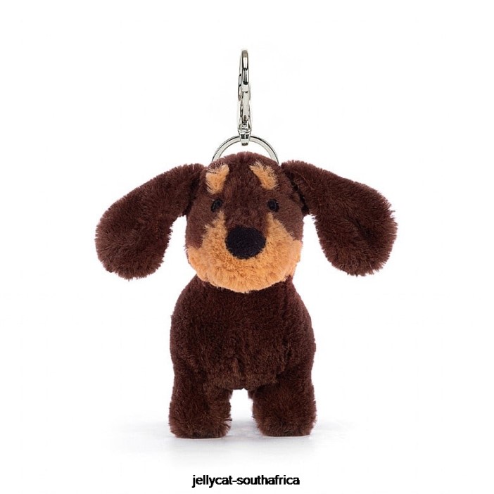70 Accessory Otto Sausage Dog Bag Charm Brown Jellycat