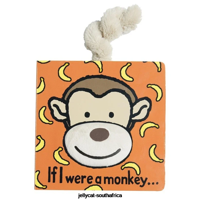723 Book If I Were A Monkey Book Multi-colour Jellycat