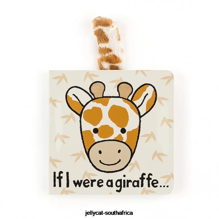 733 Book If I Were A Giraffe Book and Bashful Giraffe Orange Jellycat