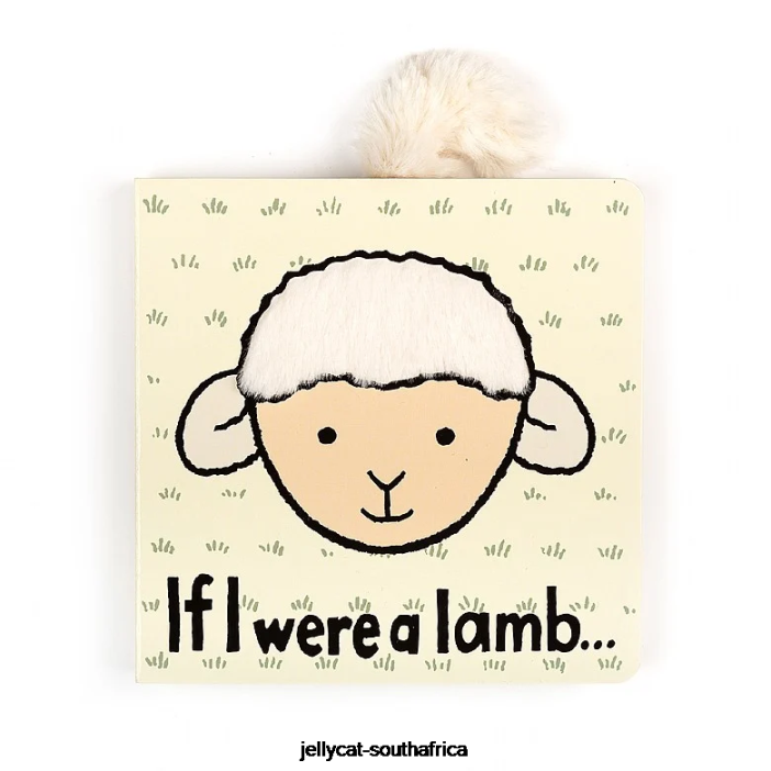 735 Book If I Were A Lamb Book and Bashful Lamb Cream Jellycat