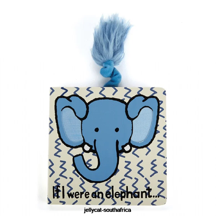 745 Book If I Were An Elephant Book and Fuddlewuddle Elephant Blue Jellycat