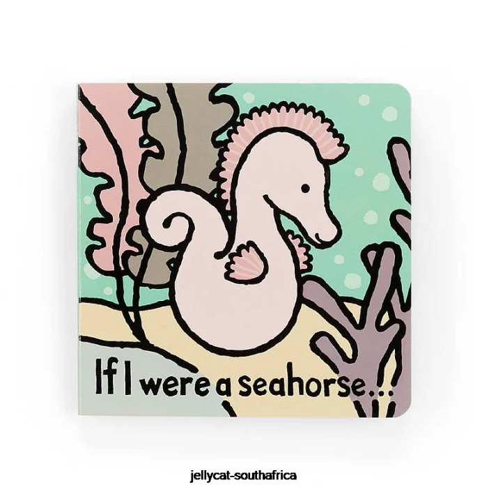 762 Book If I Were A Seahorse Book and Sienna Seahorse Silver Jellycat