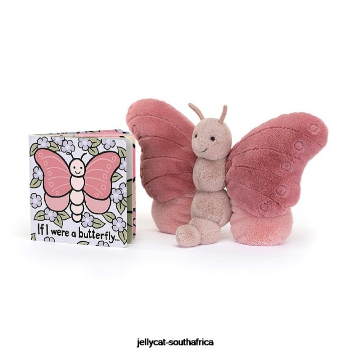 766 Book If I Were A Butterfly Book and Beatrice Butterfly Pink Jellycat