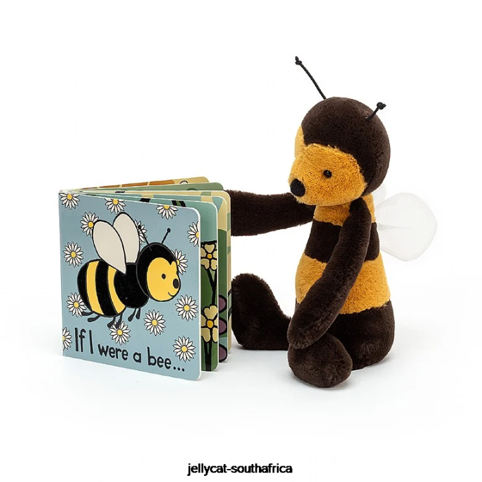795 Book If I Were A Bee Book and Bashful Bee Multi-colour Jellycat