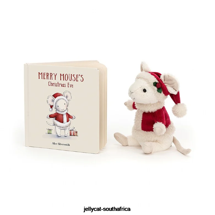 278 Book Merry Mouse Book and Merry Mouse Cream Jellycat
