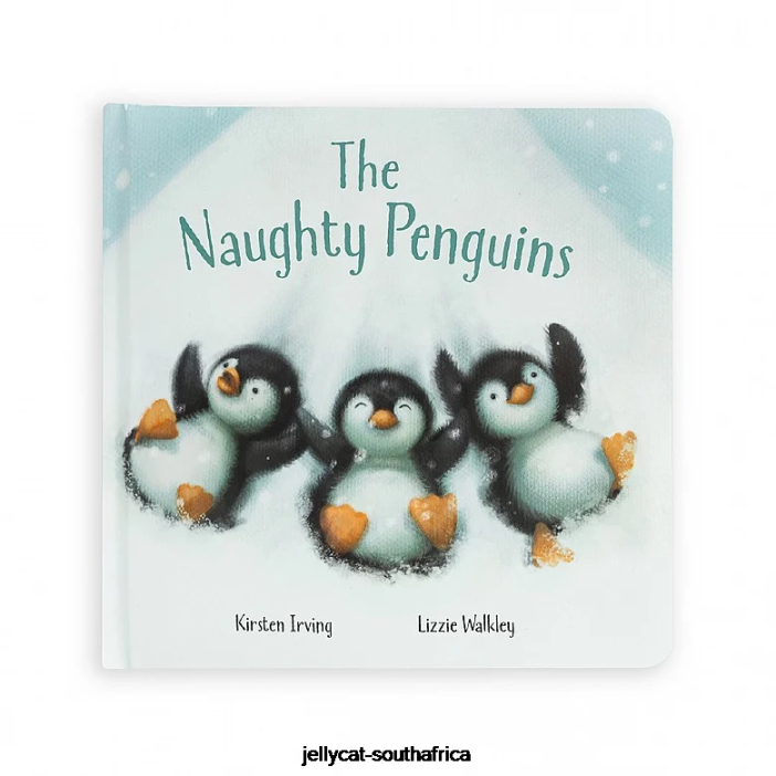 649 Book The Naughty Penguins Book and Peanut Penguin Grey Jellycat