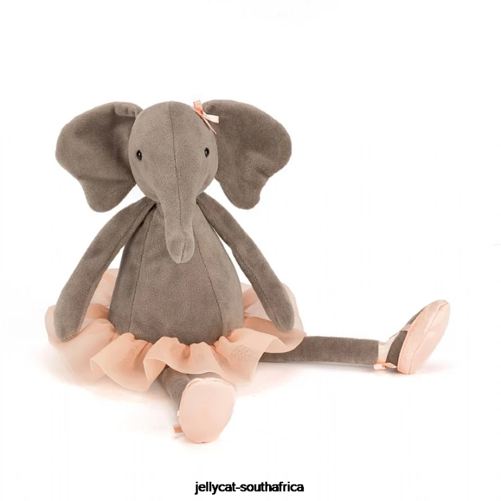 691 Book Elly Ballerina Book and Dancing Darcey Elephant Grey Jellycat