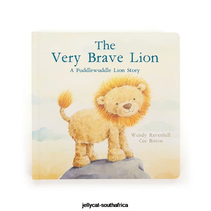 692 Book The Very Brave Lion Book and Fuddlewuddle Lion Tan Jellycat