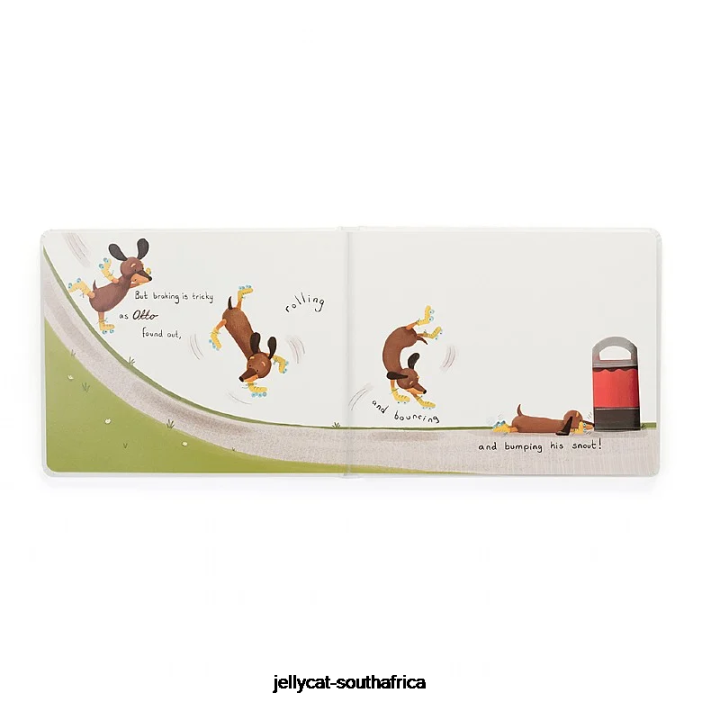 730 Book Otto the Loyal Long Dog Book and Otto Sausage Dog Brown Jellycat