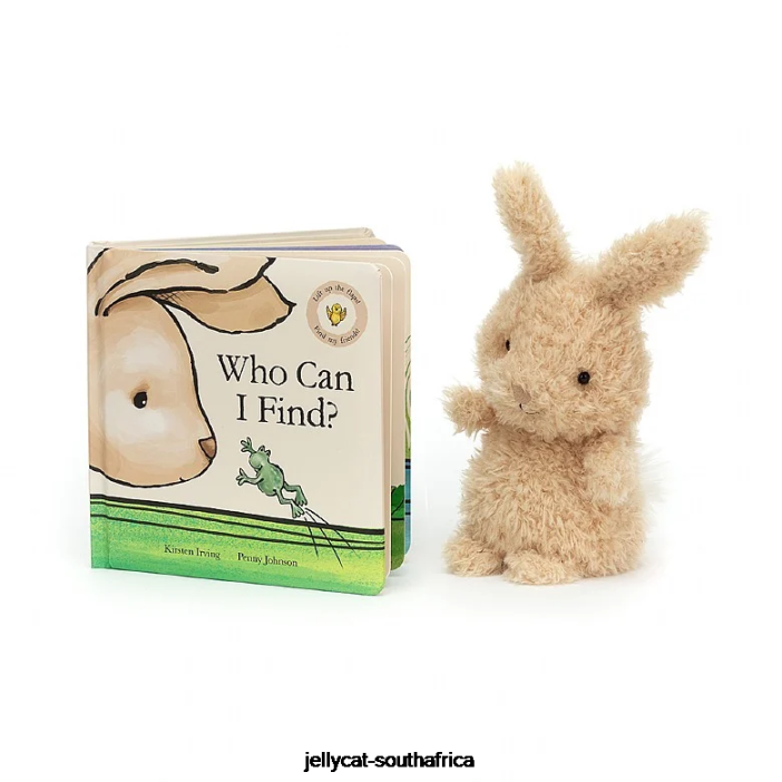 737 Book Who Can I Find Book and Little Bunny Honey Jellycat