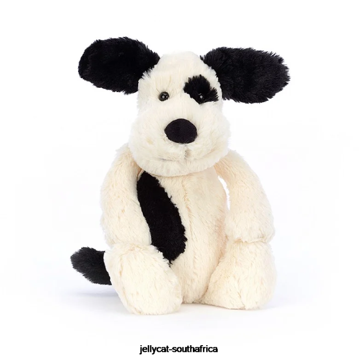 747 Book Puppy Makes Mischief Book and Bashful Puppy Black and White Jellycat