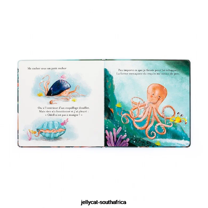 794 Book Odell La Petite Pieuvre Courageuse Livre Multi-colour Jellycat