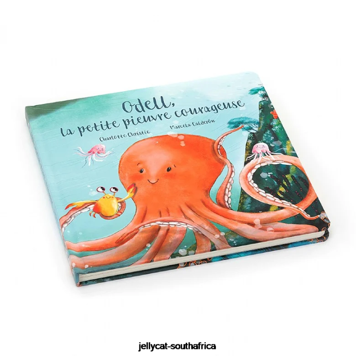 794 Book Odell La Petite Pieuvre Courageuse Livre Multi-colour Jellycat