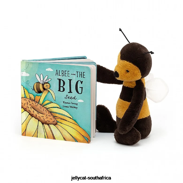 800 Book Albee And The Big Seed Book and Bashful Bee Multi-colour Jellycat