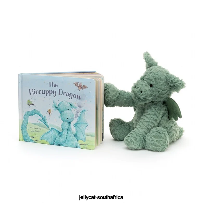 811 Book The Hiccupy Dragon Book and Fuddlewuddle Dragon Green Jellycat