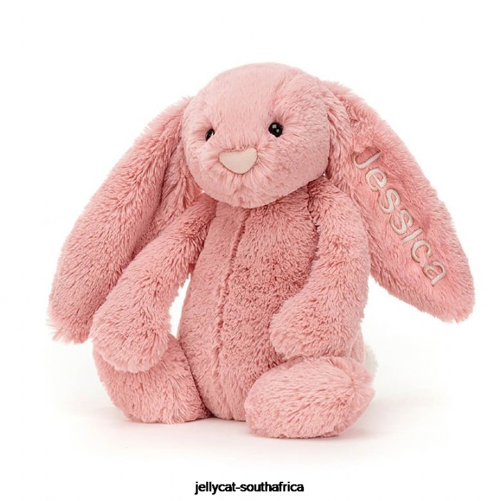130 Toy Personalised Bashful Petal Bunny Medium Sorbet Pink Jellycat