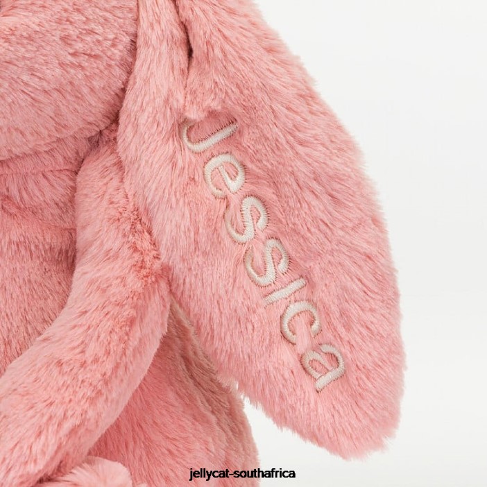 130 Toy Personalised Bashful Petal Bunny Medium Sorbet Pink Jellycat