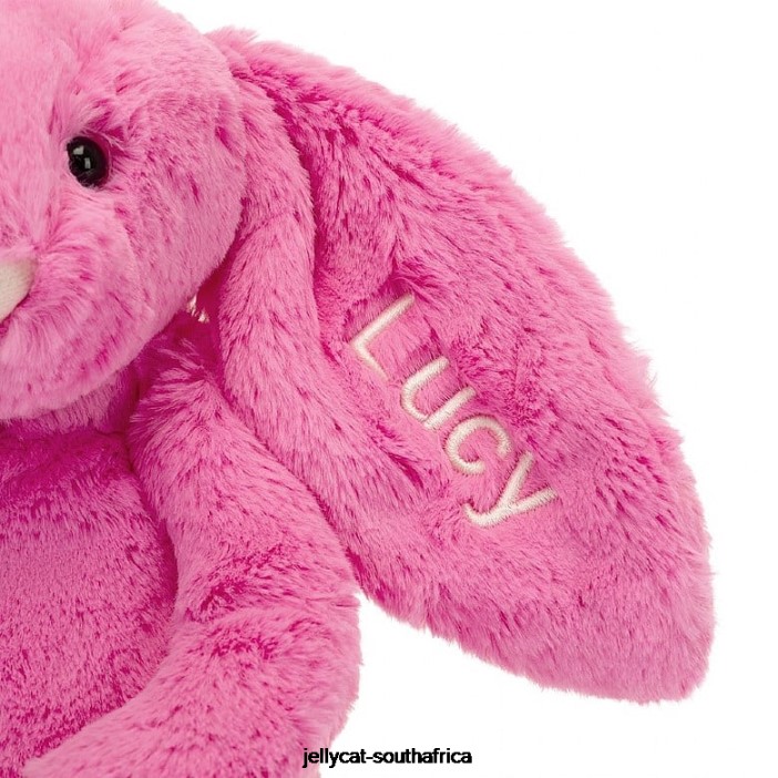 173 Toy Personalised Bashful Bunny Medium Hot Pink Jellycat