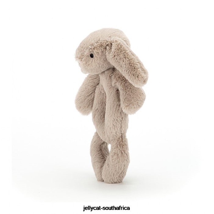195 Toy Bashful Bunny Ring Rattle Beige Jellycat