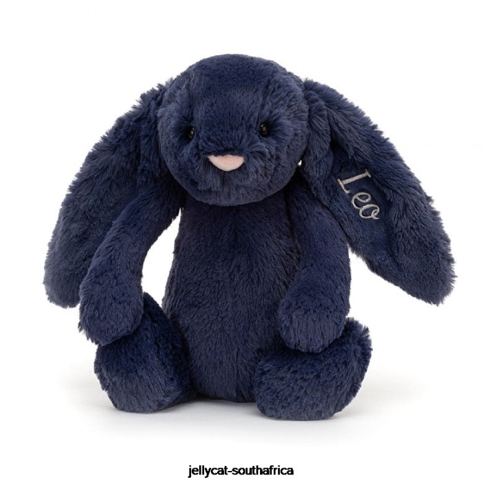 242 Toy Personalised Bashful Bunny Medium Navy Jellycat