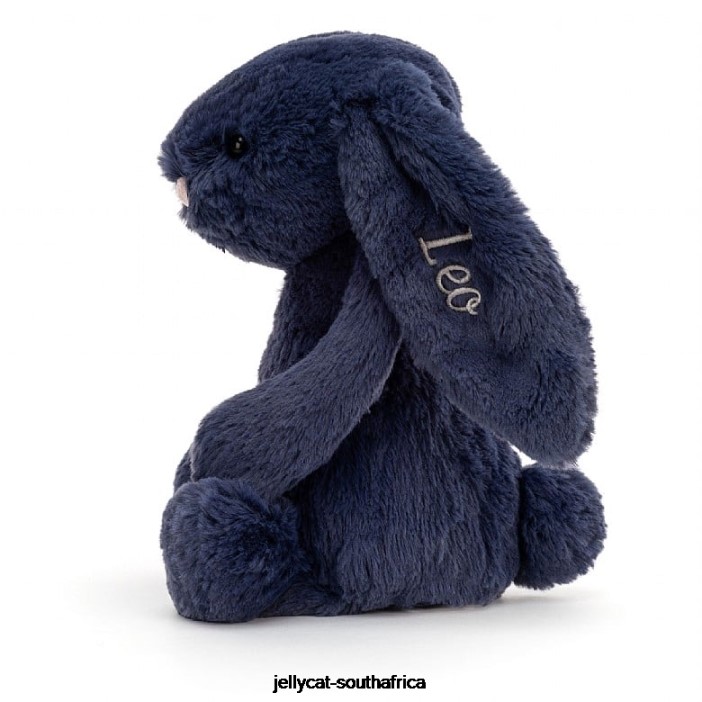242 Toy Personalised Bashful Bunny Medium Navy Jellycat