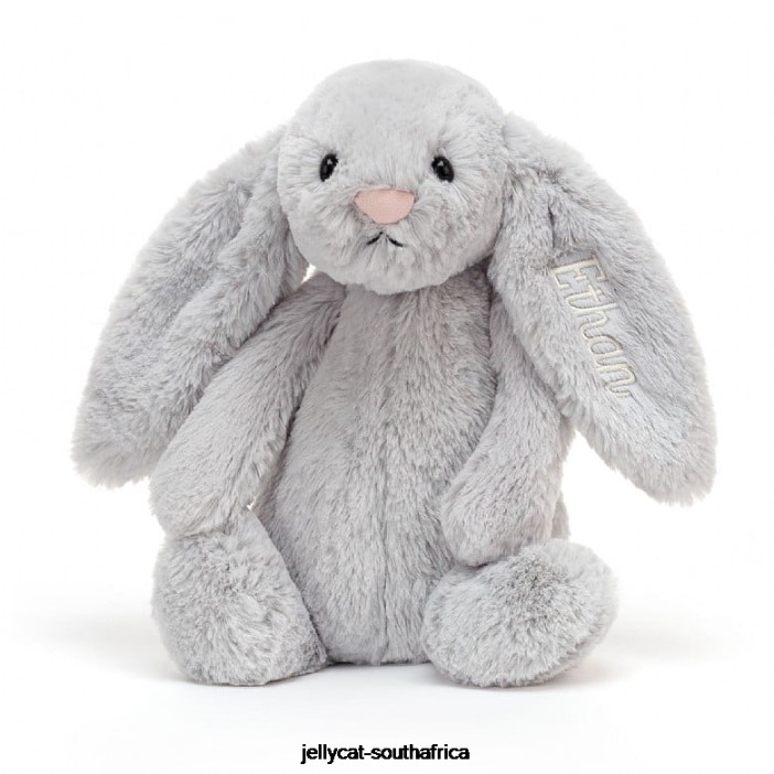 273 Toy Personalised Bashful Bunny Medium Silver Jellycat