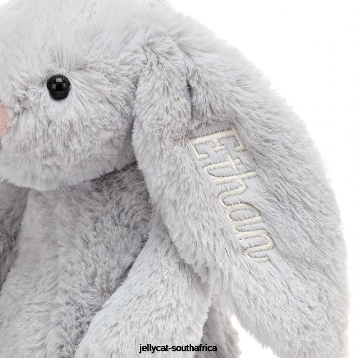 273 Toy Personalised Bashful Bunny Medium Silver Jellycat