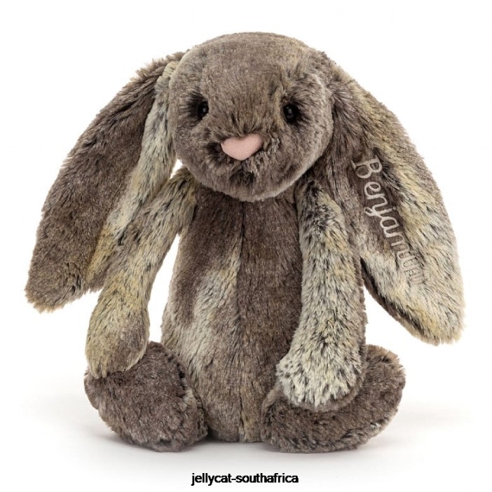 478 Toy Personalised Bashful Cottontail Bunny Medium Grey Jellycat