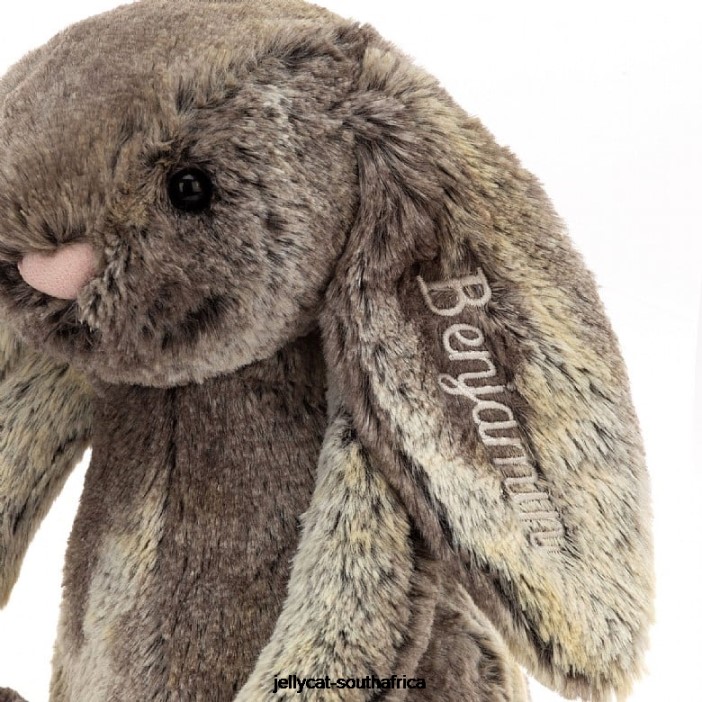 478 Toy Personalised Bashful Cottontail Bunny Medium Grey Jellycat
