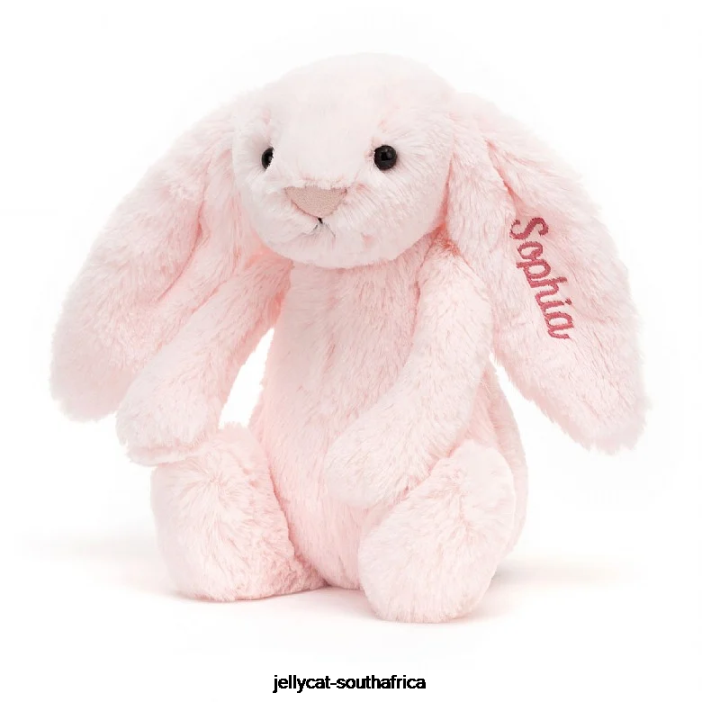 48 Toy Personalised Bashful Pink Bunny Medium Baby Pink Jellycat
