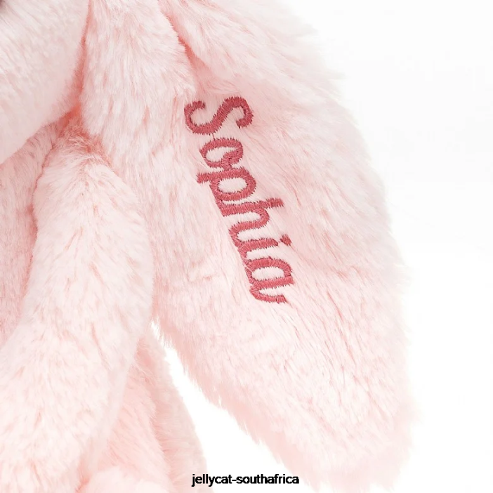 48 Toy Personalised Bashful Pink Bunny Medium Baby Pink Jellycat