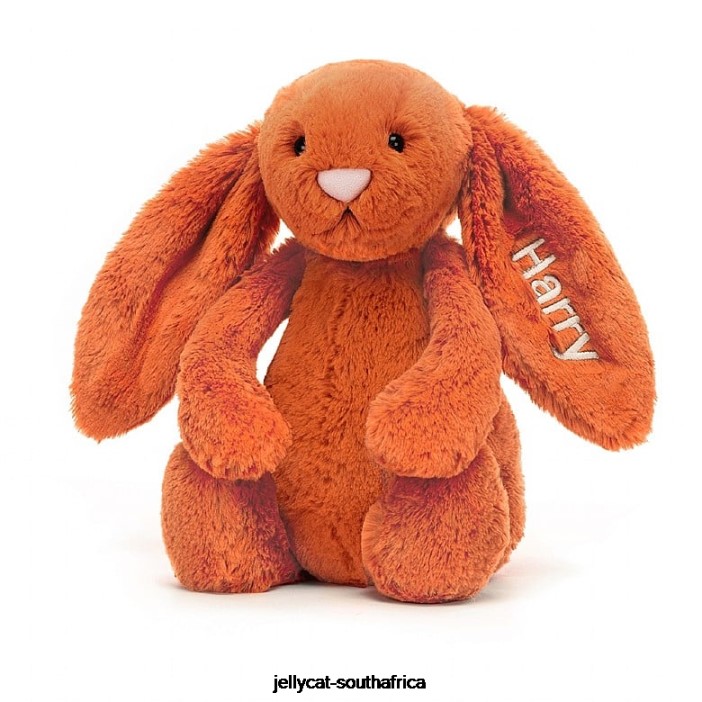 502 Toy Personalised Bashful Tangerine Bunny Medium Orange Jellycat