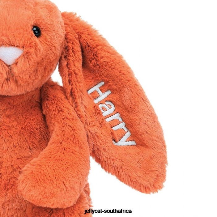 502 Toy Personalised Bashful Tangerine Bunny Medium Orange Jellycat