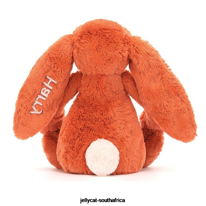 502 Toy Personalised Bashful Tangerine Bunny Medium Orange Jellycat