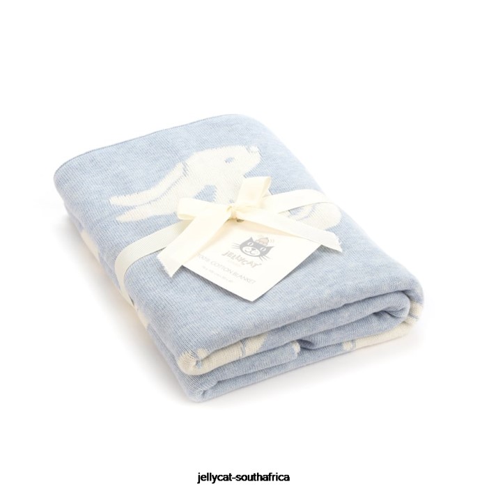 697 Toy Bashful Bunny Blanket Blue Jellycat