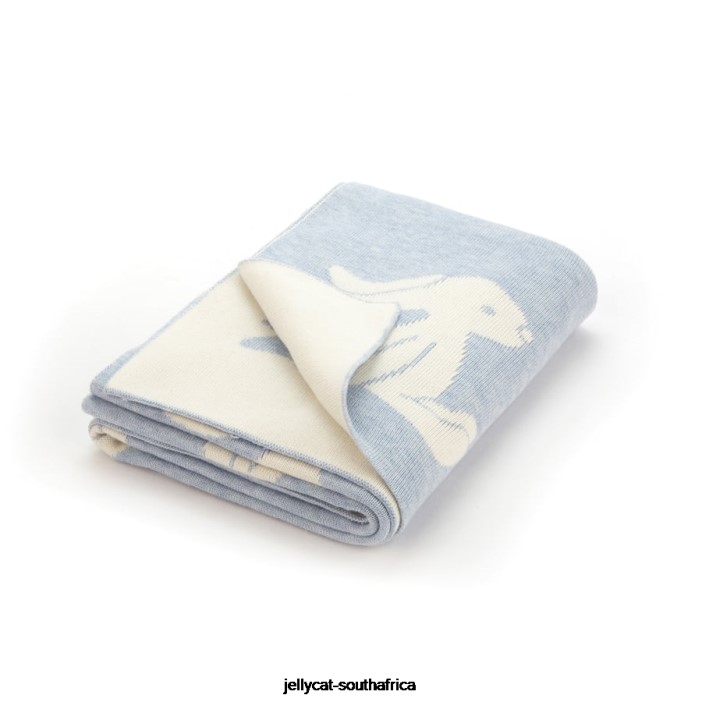 697 Toy Bashful Bunny Blanket Blue Jellycat