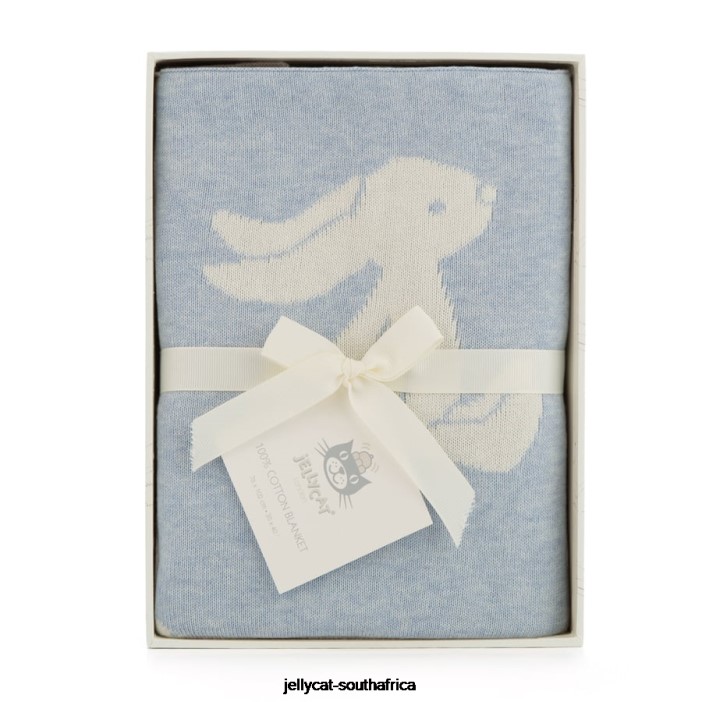 697 Toy Bashful Bunny Blanket Blue Jellycat