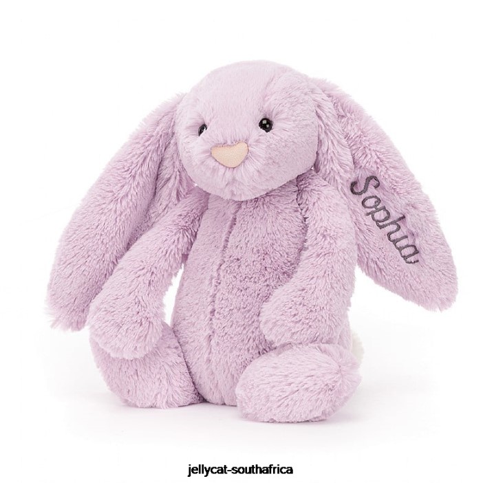 92 Toy Personalised Bashful Bunny Medium Lilac Jellycat