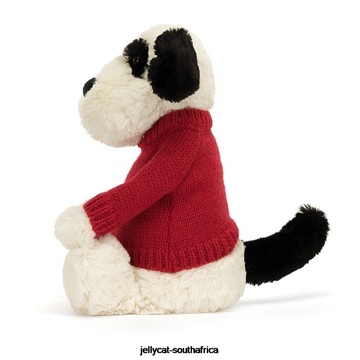 171 Toy Bashful Black & Cream Puppy Black and White Jellycat