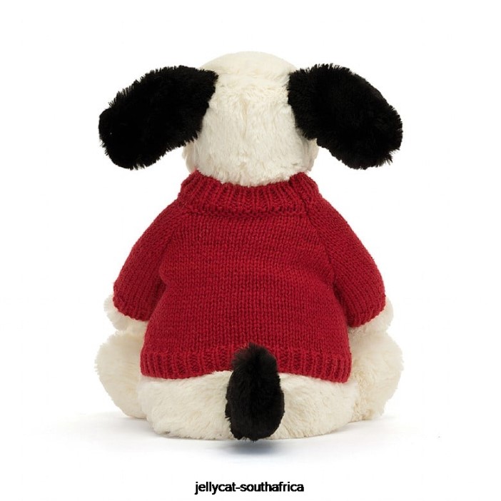 171 Toy Bashful Black & Cream Puppy Black and White Jellycat