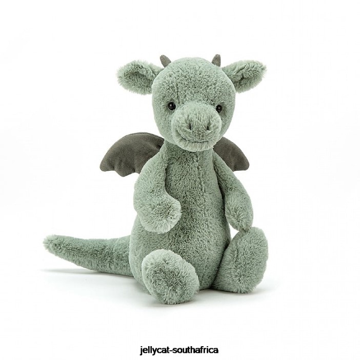 318 Toy Bashful Dragon Green Jellycat