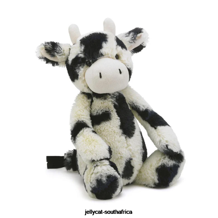 607 Toy Bashful Calf Black and White Jellycat