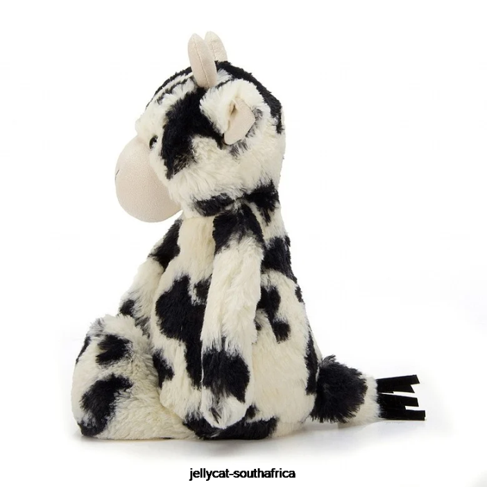 607 Toy Bashful Calf Black and White Jellycat