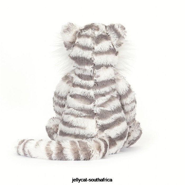 609 Toy Bashful Snow Tiger Grey and White Jellycat