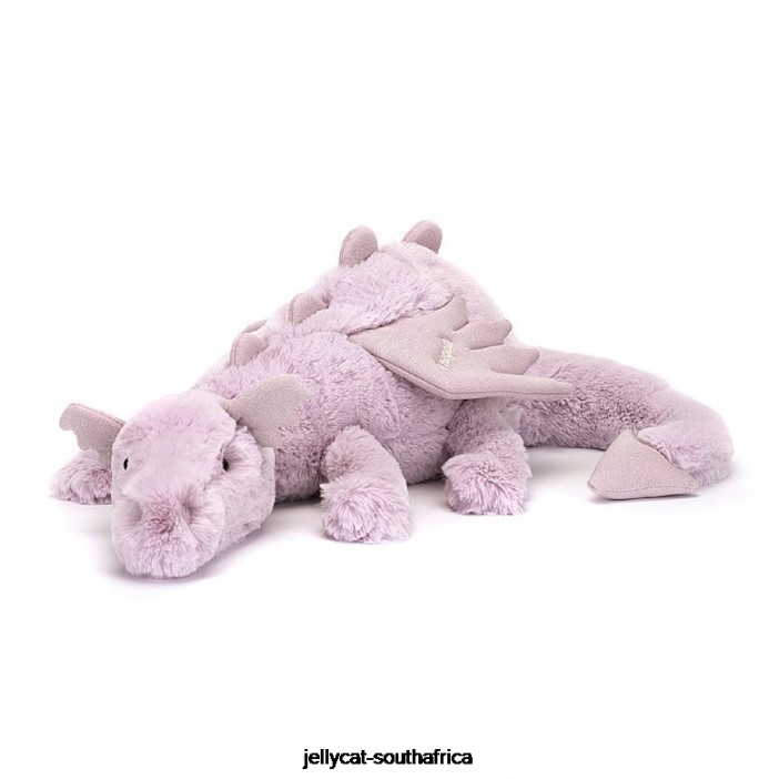 456 Toy Personalised Lavender Dragon Huge Lilac Jellycat