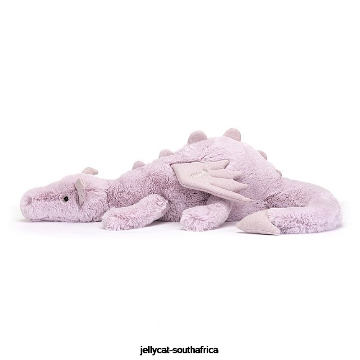 456 Toy Personalised Lavender Dragon Huge Lilac Jellycat
